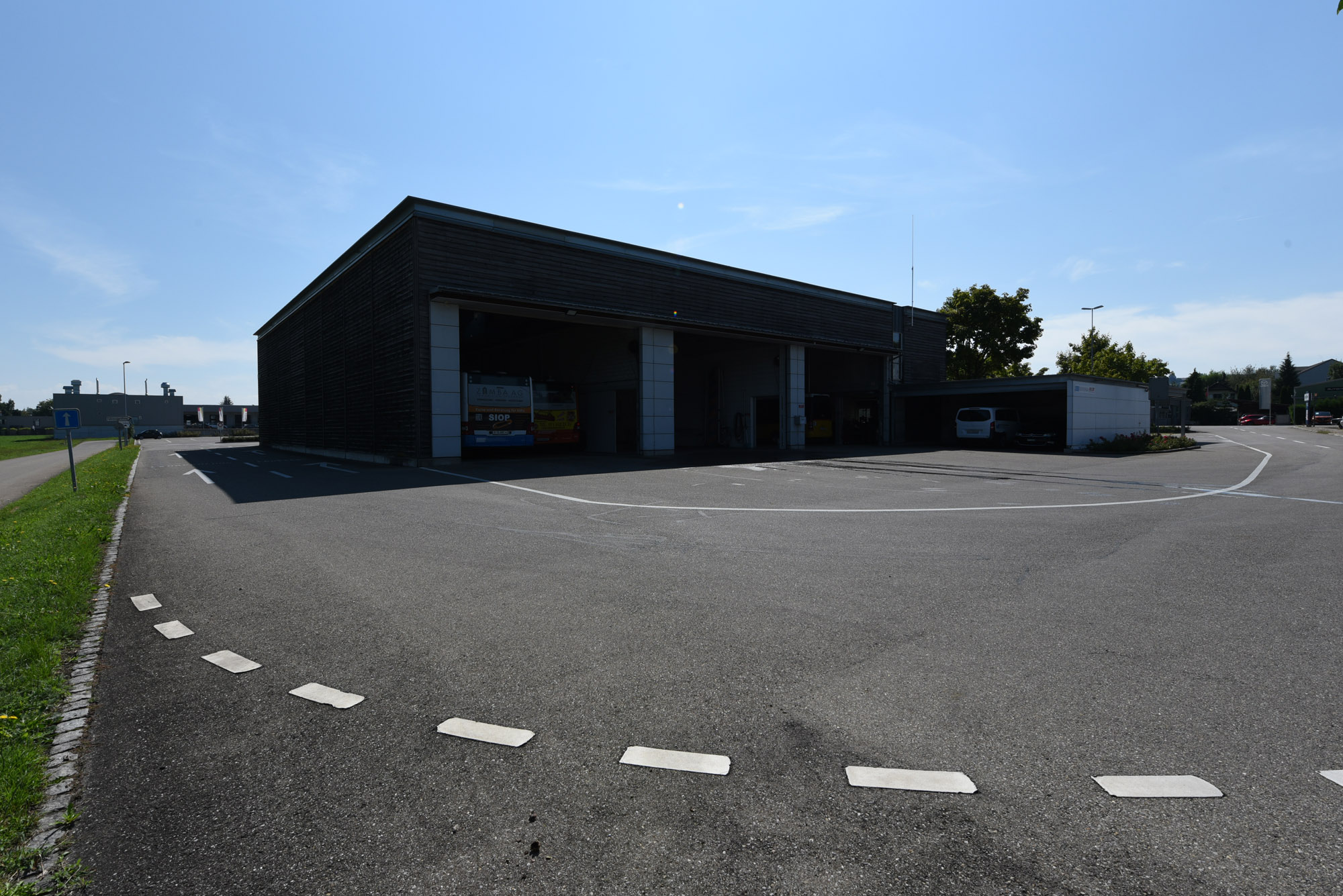 Buszgarázs bővítése, Amriswil, Svájc